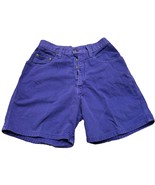 Vintage Zena Purple Denim Shorts Size 9 High Rise 90s USA Button Fly Mom - $338.33 MXN
