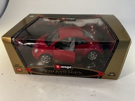 Volkswagen VW Beetle Burago 1998 Gold Collection 1/18 Red New In Damaged... - $19.79