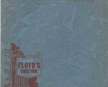 Floyd&#39;s Chic Inn Menu Greenville Texas 1940&#39;s  - $64.28