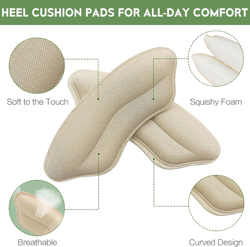 Heel Pads for Shoes 4 Pairs - Heel Cushion Inserts Grips, Heel Protectors for Wo Item image 2