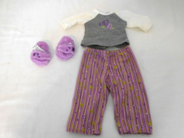 American Girl Doll McKenna pajamas Slippers Top and Bottom - £17.19 GBP