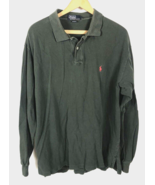 Polo Ralph Lauren Shirt XL Long Sleeve Mens Green 100% Cotton - £17.31 GBP