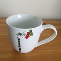 2011 Starbucks Dove & Mittens Red & Green Coffee Ceramic Mug Cup 13 oz - $8.59