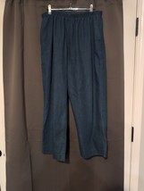 Alfred Dunner Women&#39;s Size 16 Elastic Waist Denim Stretch Casual Pants w... - $9.90