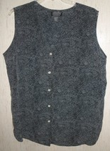 WOMENS The Villager WOMAN SLEEVELESS BLACK WITH WHITE DOTS BLOUSE   SIZE 1X - £14.67 GBP