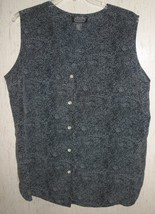 WOMENS The Villager WOMAN SLEEVELESS BLACK WITH WHITE DOTS BLOUSE   SIZE 1X - £14.77 GBP