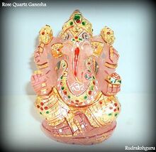 Rose Quartz Ganesha / Lord Ganesha In - $107.15