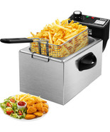 3.2 Qt Electric Deep Fat Fryer for Home Use, Stainless Steel Countertop ... - €164,53 EUR