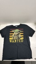 Star Wars Baby Yoda Wanted T Shirt Mens Black Tee Madalorian Graphic XL. - $5.89