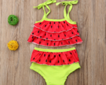 NEW Watermelon Girls Red Ruffle Tankini Bikini Swimsuit 2T - £8.69 GBP