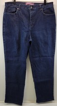L3) Women&#39;s Gloria Vanderbilt Amanda Blue Jeans Pants Size 16 Short - $14.84