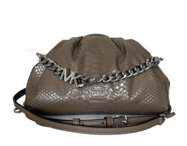 New Michael Kors Nola Small Snake Embossed Crossbody Chain Clutch Dusk - $111.51