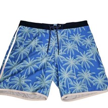 Hurley Phantom Board Shorts Mens 36 Blue Floral Swim Trunks Drawstring Pockets - £19.46 GBP
