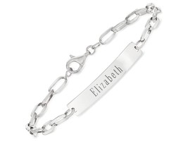 Sterling Silver Paper Clip Link Personalized Id - $179.42