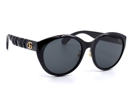 New Gucci GG0814SK 001 Black Grey Authentic Sunglasses 56-20 - £201.53 GBP