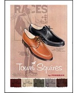 1950s Freeman Shoes For Men PRINT AD &quot;Town Squires&quot; BX3 - $140.47 MXN