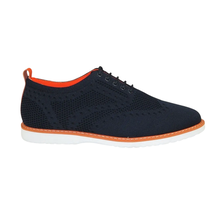 Men Comfort Casual Knit Fabric Wingtip Lace Sneaker Shoes #FRESHORT Navy Blue image 8