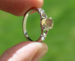 size 5 STERLING SILVER ring yellow CITRINE .925 signed - £25.53 GBP