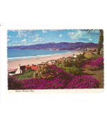 Santa Monica Bay CA-Coastline Floral-Stamp-Plastichrome-4x6 Postcard~CA1 - £3.53 GBP
