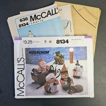 McCalls HUGACHUM  Christmas Pack Pattern 8134 Santa Mrs Claus Elf  1982 ... - $16.14