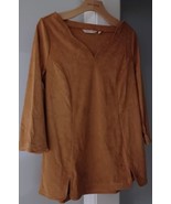 NEW Soft Surroundings Wishing Bell Brown Sugar Faux Suede Top Small NWOT - $561.02 MXN