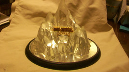 THE GLACIER EXPRESS CRYSTAL FIGURINE WITH GOLD TRAIN IN THE ALPS. FROM G... - £316.98 GBP