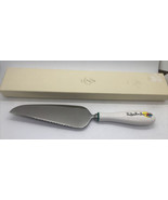 Lenox Sleighride Cake Pie Server Stainless Steel Blade Porcelain Handle ... - £50.06 GBP