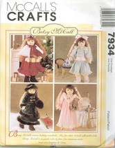 McCalls 7934 647 Betsy McCall 18 inch Doll Clothes Winter Wardrobe pattern UNCUT - £7.53 GBP