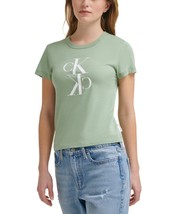 MSRP $40 Calvin Klein Jeans Logo T-Shirt Green Size Large (STAINED) - £6.16 GBP