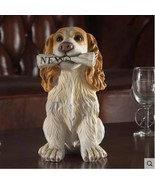 Vintage Resin Dog Statue For Home - Sculpture Of Animal Style 4 - £64.21 GBP