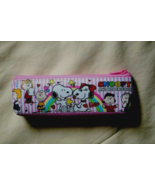 New Authentic Peanuts Japan Snoopy Rainbow Pink Zipper Pen Case Pouch Ba... - $6.72 CAD