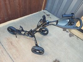 TourTrek 360 3-Wheel Golf Push Cart w/ Umbrella Holder Black - $142.49