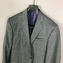 Ted Baker Gray Jarrett CT Window Pane Wool Suit Jacket Size 40L - £67.94 GBP