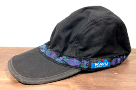 KAVU Seattle BLACK Adjustable STRAPBACK HAT Hiking Cap Made in USA Outdoor - $19.79