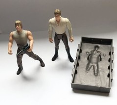 Vintage Kenner Star Wars Luke Skywalker Figure 1995 &amp; Hans Solo Carbonite 1996 - £14.74 GBP