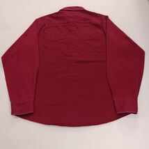 Wrangler Premium Quality Denim Shirt L Men's Red Long Sleeve Button Up RN#130273 image 2