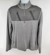 Armani Exchange 1/4 Zip Gray Sweater Men&#39;s Large - $26.68
