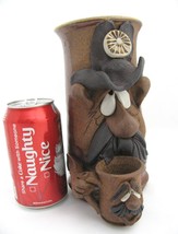 VTG Stoneware Tankard Mug Large Mahon Grog Mustache Cowboy Beer Stein 3D... - £35.01 GBP