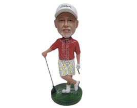 Custom Bobblehead Golfer With Cigar In Hand Posing For A Picture - Sports &amp; Hobb - £70.97 GBP