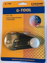 Champ Golf 5-in-1 Golf Tool With Divot Pitch Repair, Ball Marker, Brush,... - $7.48