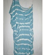 Mudd Juniors Nile Blue StripedDrape One Shoulder Dress XL Extra Large (1... - £15.93 GBP