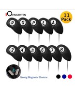 New Magnetic Closure Golf Head Covers Iron Set 11 Pcs No.On Both Sides - £47.88 GBP