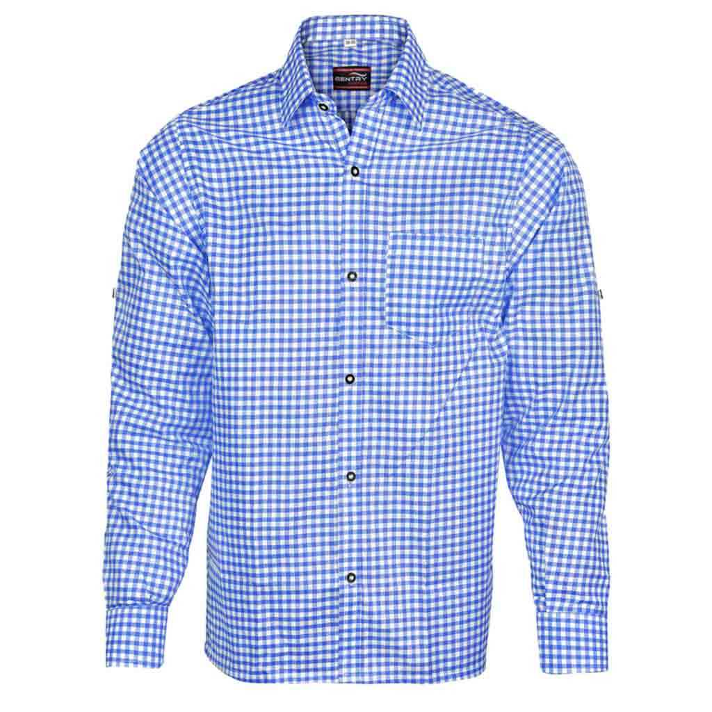 Oktoberfest Costume Shirt German Bavarian Shirt Checked Blue Beer Festival Wear