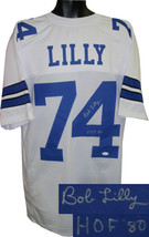 Bob Lilly signed White Custom Stitched Pro Style Football Jersey HOF 80 ... - £73.44 GBP
