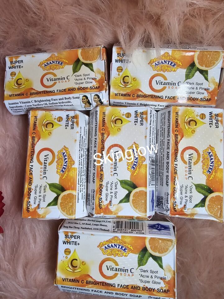 X 6 Asantee Vitamin.C  Face &amp; Body Soap 125g - $28.70