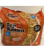 1 Ea 5 Pack Nissin Top Ramen Noodle Soup Chicken Flavor 3 Ounce Packages... - $3.84