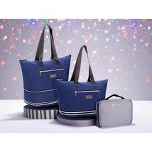 Biaggi Zipsak Boost! Tote Navy Blue Microfold Carry-On Expands to 15"x12"x8" NWT - $1,407.18 MXN