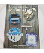 Vintage 1986 Cross Stitch For Basket Tops Pattern Magazine Booklet - $12.32 CAD