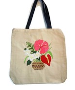 BeyondVision Custom 22&quot; Embroidered [Aloha Bouquet] HeavyDuty Canvas Tot... - £35.47 GBP