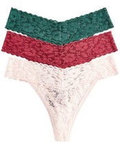 allbrand365 designer Womens Intimate 3-Pack Lace Thong Underwear, Small - $19.34